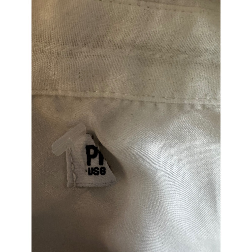Princess Polly White Elowenn Ruched Bust Button Down Long Sleeve Top US 8 - Picture 8 of 8